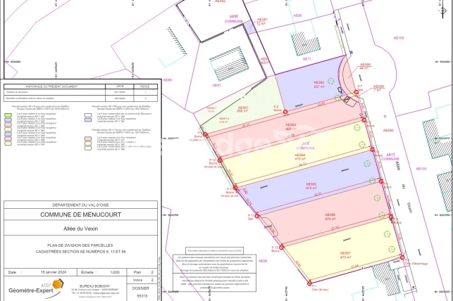 Terrain à vendre de 475 m² à Menucourt