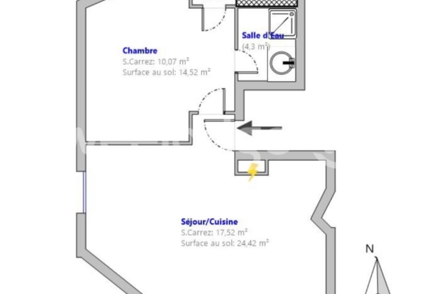 Appartement à vendre 2 pièces de 34,09 m² à Tournefeuille