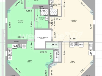 Appartement à vendre 2 pièces de 45 m² à Tournefeuille