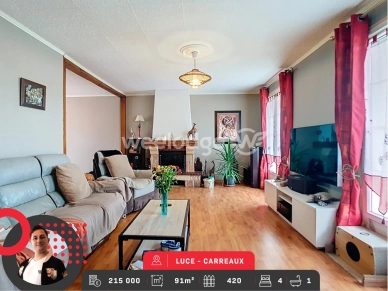 Maison à vendre 6 pièces de 91 m² à Lucé