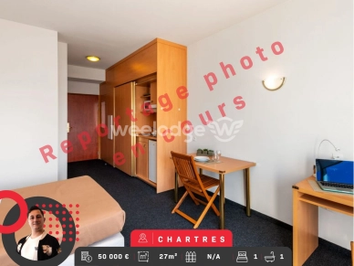 Appartement à vendre 1 pièces de 27 m² à Chartres