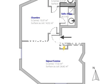 Appartement à vendre 2 pièces de 34,09 m² à Tournefeuille