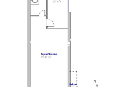 Appartement à vendre 2 pièces de 40,94 m² à Tournefeuille