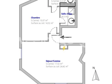 Appartement à vendre 2 pièces de 34,09 m² à Tournefeuille
